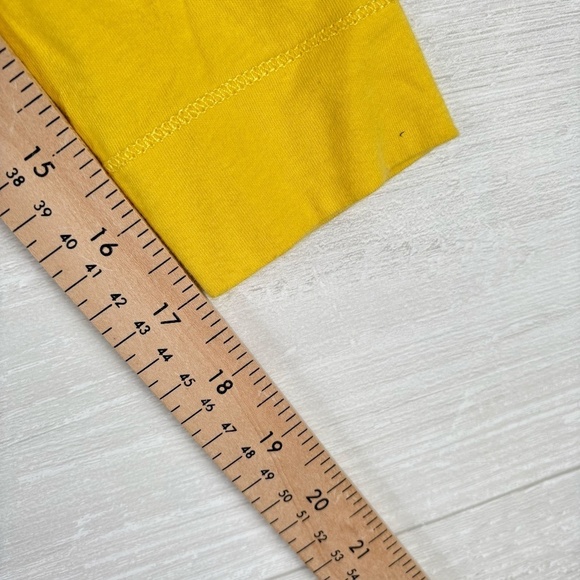 LRL Lauren Ralph Lauren Long Sleeve V-Neck Yellow Cotton Shirt Size Medium - Picture 6 of 10
